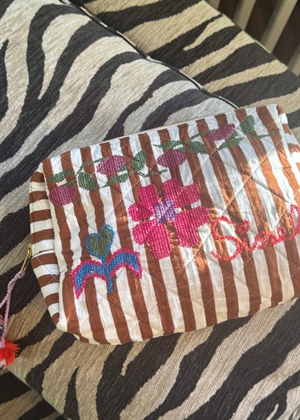 Rosea cosmetic bag Brown Stripes Sissel Edelbo 